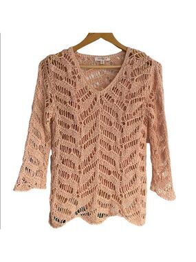 NVELOP Crochet Top & Camisole Women’s Pink Size XS